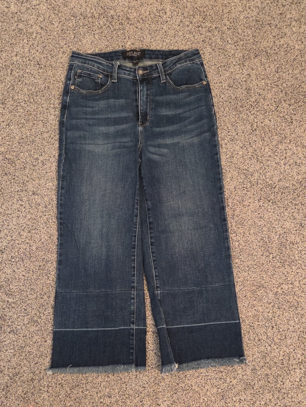 Judy Blue Dark Blue Cropped Wide-Leg Jeans JB88490 Size 11/30